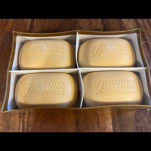 Scottish Fine Soaps HONEY Vintage Pure Vegetable Bar Soap Box Set Made Scotland